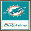 NFL Miami Dolphins - Logo 21 Wall Poster, 22.4L" x 14.7W", Bronze Framed Version view 1