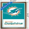 NFL Miami Dolphins - Logo 21 Wall Poster, 22.4L" x 14.7W", Bronze Framed Version view 3