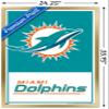NFL Miami Dolphins - Logo 21 Wall Poster, 34L" x 22.4W", Gold Framed Version view 3