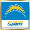 NFL Los Angeles Chargers - Logo 21 Wall Poster, 22.4L" x 14.7W", Gold Framed Version view 1