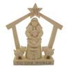 Blossom Bucket Joy to The World Nativity Scene, Freestanding, Christmas Decor, Set of 3, Ivory, Gold, 5''Lx4.75''H view 4