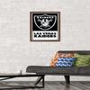 NFL Las Vegas Raiders - Logo 21 Wall Poster, 22.4L" x 14.7W", Mahogany Framed Version view 2
