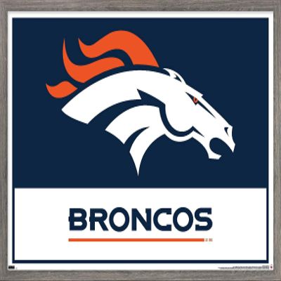 NFL Denver Broncos - Logo 21 Wall Poster, 22.4L x 14.7W, Barnwood Framed Version