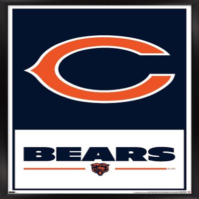 NFL Chicago Bears - Logo 21 Wall Poster, 22.4L" x 14.7W", Black Framed Version