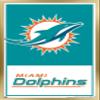 NFL Miami Dolphins - Logo 21 Wall Poster, 22.4L" x 14.7W", Gold Framed Version view 1