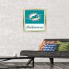 NFL Miami Dolphins - Logo 21 Wall Poster, 22.4L" x 14.7W", Gold Framed Version view 2