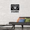NFL Las Vegas Raiders - Logo 21 Wall Poster, 22.4L" x 14.7W", White Framed Version view 2