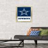 NFL Dallas Cowboys- Logo 21 Wall Poster, 22.4L" x 14.7W", Gold Framed Version view 2