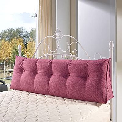 CAMZ Large Triangular Reading Pillow Twin Full Queen King Size, Linen Triangular Wedge Pillow Headboard Backrest Pillow Positioning Support Bolster Pillow for Day Bed & Bunk Lumbar Pad