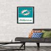 NFL Miami Dolphins - Logo 21 Wall Poster, 22.4L" x 14.7W", Black Framed Version view 2