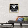 NFL Las Vegas Raiders - Logo 21 Wall Poster, 22.4L" x 14.7W", Gold Framed Version view 2