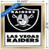 NFL Las Vegas Raiders - Logo 21 Wall Poster, 22.4L" x 14.7W", Gold Framed Version view 3