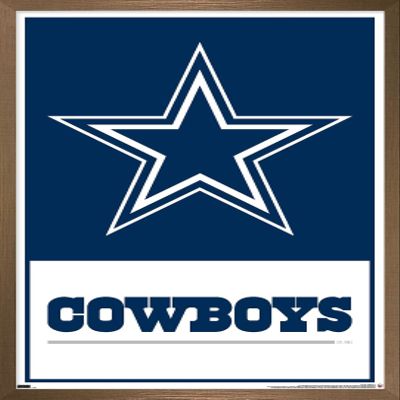 NFL Dallas Cowboys- Logo 21 Wall Poster, 34L" x 22.4W", Bronze Framed Version