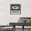 NFL Green Bay Packers - Logo 21 Wall Poster, 22.4L" x 14.7W", Mahogany Framed Version view 2