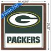 NFL Green Bay Packers - Logo 21 Wall Poster, 22.4L" x 14.7W", Mahogany Framed Version view 3