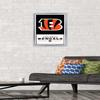 NFL Cincinnati Bengals - Logo 21 Wall Poster, 22.4L" x 14.7W", Silver Framed Version view 2