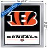 NFL Cincinnati Bengals - Logo 21 Wall Poster, 22.4L" x 14.7W", Silver Framed Version view 3