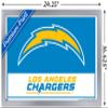 NFL Los Angeles Chargers - Logo 21 Wall Poster, 22.4L" x 14.7W", Silver Framed Version view 3
