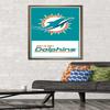 NFL Miami Dolphins - Logo 21 Wall Poster, 34L" x 22.4W", Bronze Framed Version view 2