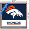 NFL Denver Broncos - Logo 21 Wall Poster, 34L x 22.4W, Mahogany Framed Version view 3