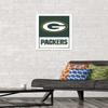 NFL Green Bay Packers - Logo 21 Wall Poster, 22.4L" x 14.7W", White Framed Version view 2