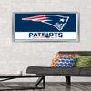 NFL New England Patriots - Logo 21 Wall Poster, 34L" x 22.4W", Silver Framed Version view 2