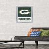 NFL Green Bay Packers - Logo 21 Wall Poster, 22.4L" x 14.7W", Silver Framed Version view 2