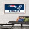 NFL New England Patriots - Logo 21 Wall Poster, 34L" x 22.4W", Mahogany Framed Version view 2