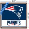 NFL New England Patriots - Logo 21 Wall Poster, 34L" x 22.4W", Mahogany Framed Version view 3
