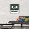 NFL Green Bay Packers - Logo 21 Wall Poster, 22.4L" x 14.7W", Barnwood Framed Version view 2
