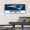 NFL New England Patriots - Logo 21 Wall Poster, 34L" x 22.4W", Gold Framed Version view 2