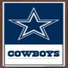 NFL Dallas Cowboys- Logo 21 Wall Poster, 22.4L" x 14.7W", Mahogany Framed Version view 1