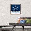 NFL Dallas Cowboys- Logo 21 Wall Poster, 22.4L" x 14.7W", Mahogany Framed Version view 2