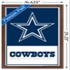 NFL Dallas Cowboys- Logo 21 Wall Poster, 22.4L" x 14.7W", Mahogany Framed Version view 3