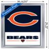NFL Chicago Bears - Logo 21 Wall Poster, 22.4L" x 14.7W", Silver Framed Version view 3