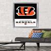 NFL Cincinnati Bengals - Logo 21 Wall Poster, 34L" x 22.4W", Silver Framed Version view 2