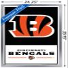 NFL Cincinnati Bengals - Logo 21 Wall Poster, 34L" x 22.4W", Silver Framed Version view 3
