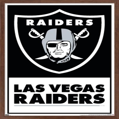 NFL Las Vegas Raiders - Logo 21 Wall Poster, 34L" x 22.4W", Mahogany Framed Version