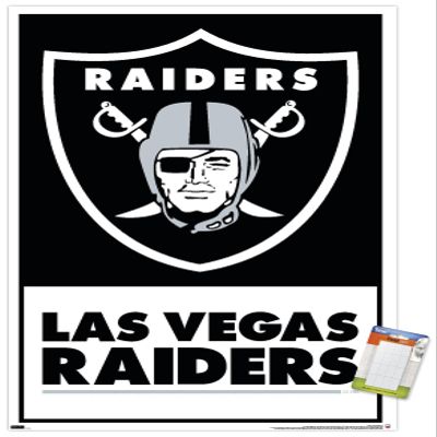 NFL Las Vegas Raiders - Logo 21 Wall Poster, 34L" x 22.4W", Premium Poster & Mount Bundle