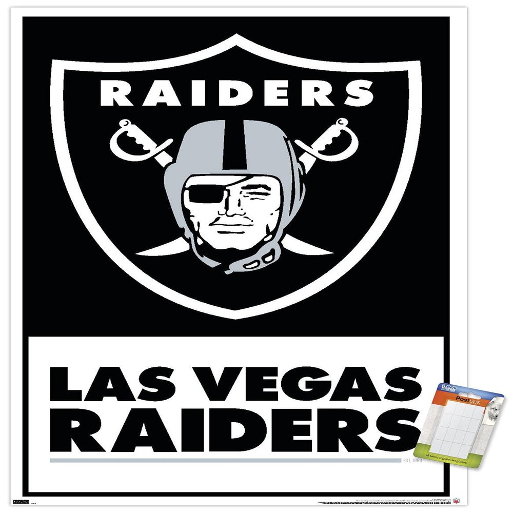 NFL Las Vegas Raiders - Logo 21 Wall Poster, 34L" x 22.4W", Premium Poster & Mount Bundle