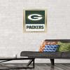 NFL Green Bay Packers - Logo 21 Wall Poster, 22.4L" x 14.7W", Gold Framed Version view 2