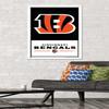 NFL Cincinnati Bengals - Logo 21 Wall Poster, 34L" x 22.4W", White Framed Version view 2
