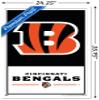 NFL Cincinnati Bengals - Logo 21 Wall Poster, 34L" x 22.4W", White Framed Version view 3