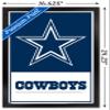 NFL Dallas Cowboys- Logo 21 Wall Poster, 22.4L" x 14.7W", Black Framed Version view 3