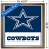 NFL Dallas Cowboys- Logo 21 Wall Poster, 22.4L" x 14.7W", Bronze Framed Version view 3