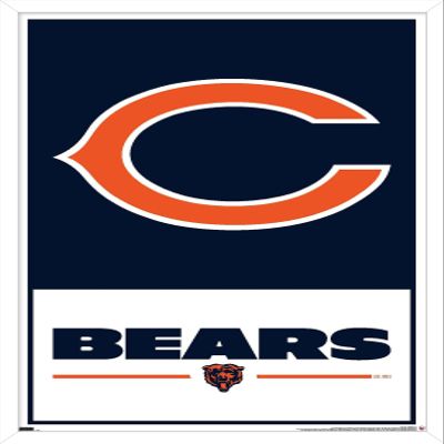 NFL Chicago Bears - Logo 21 Wall Poster, 22.4L" x 14.7W", White Framed Version