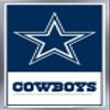 NFL Dallas Cowboys- Logo 21 Wall Poster, 22.4L" x 14.7W", Silver Framed Version view 1