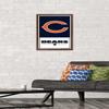NFL Chicago Bears - Logo 21 Wall Poster, 22.4L" x 14.7W", Mahogany Framed Version view 2