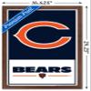 NFL Chicago Bears - Logo 21 Wall Poster, 22.4L" x 14.7W", Mahogany Framed Version view 3