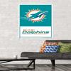NFL Miami Dolphins - Logo 21 Wall Poster, 34L" x 22.4W", Premium Poster & Mount Bundle view 2